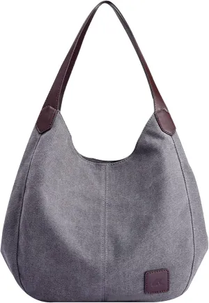 Women's Trendy Tote Bags Cute Hobo Tote Handbags Clutch Purses with Zipper Closure Elegant Sling Bag(Grey)