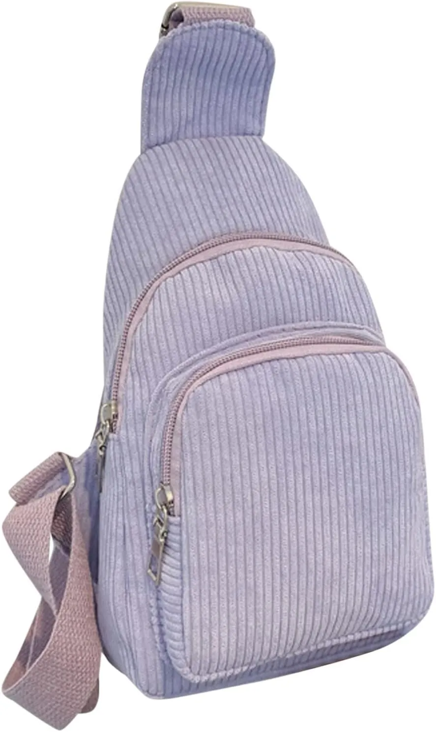 Women's Waterproof Crossbody Purses Stadium Approved with Front Pocket for Concerts Mens Work Backpack(Purple)