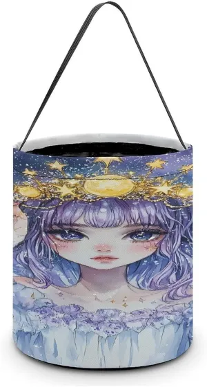 Zodiac Pin Up Girl Painting Halloween Candy Bag Candy Tote Bucket Gift Bags Party Supplies for Women Men